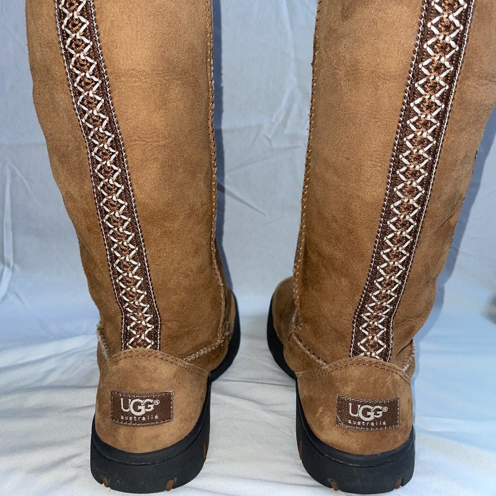 Ugg Ultra Tall Tasman Braid Chestnut Boots W